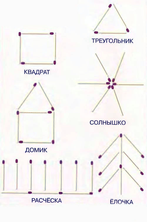 Цветок из палочек схема